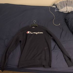 Champion vintage sweater crew neck navy blue